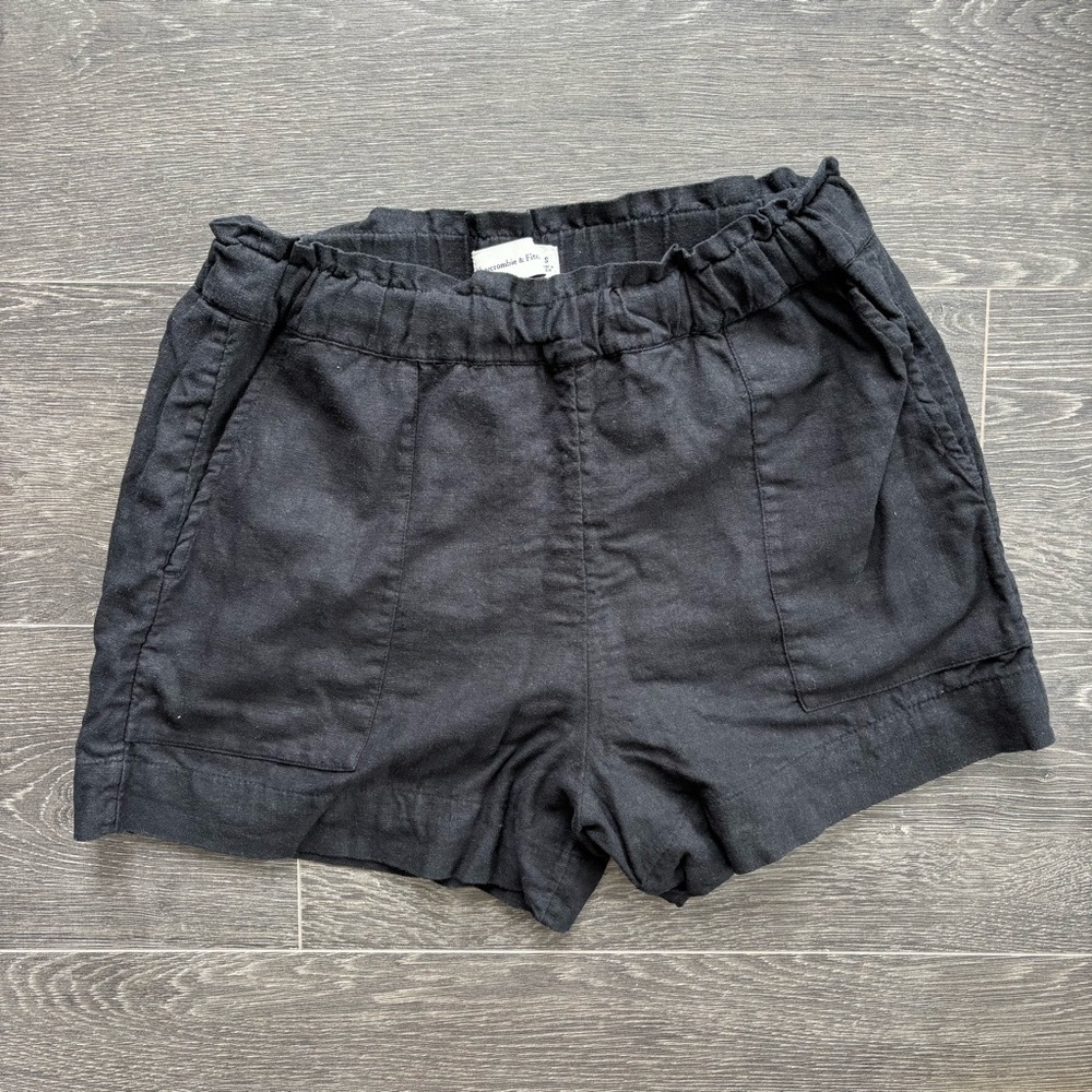 Abercrombie Black Linen Shorts